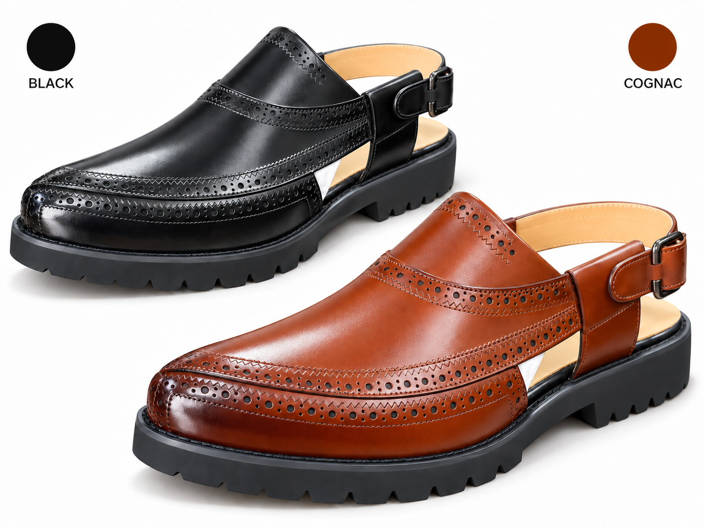 LANIBOLU Slingback Brogue Mule 307-53 — Color collection