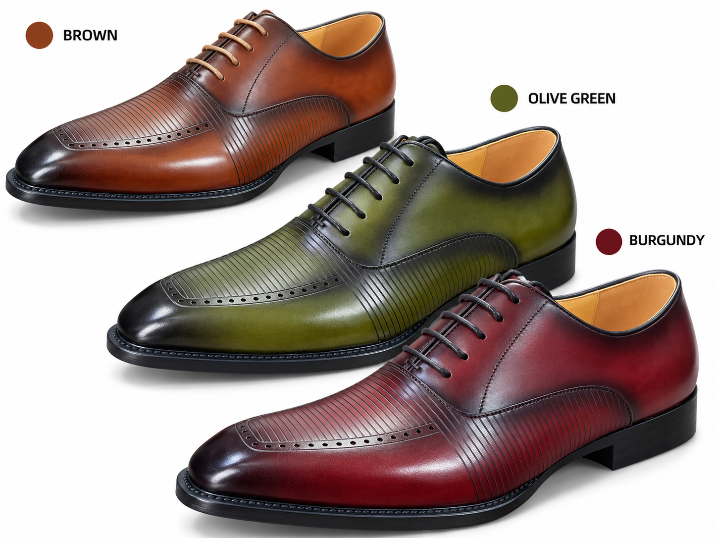 LANIBOLU Textured Cap-Toe Lace-Up 41001-52 — Color collection