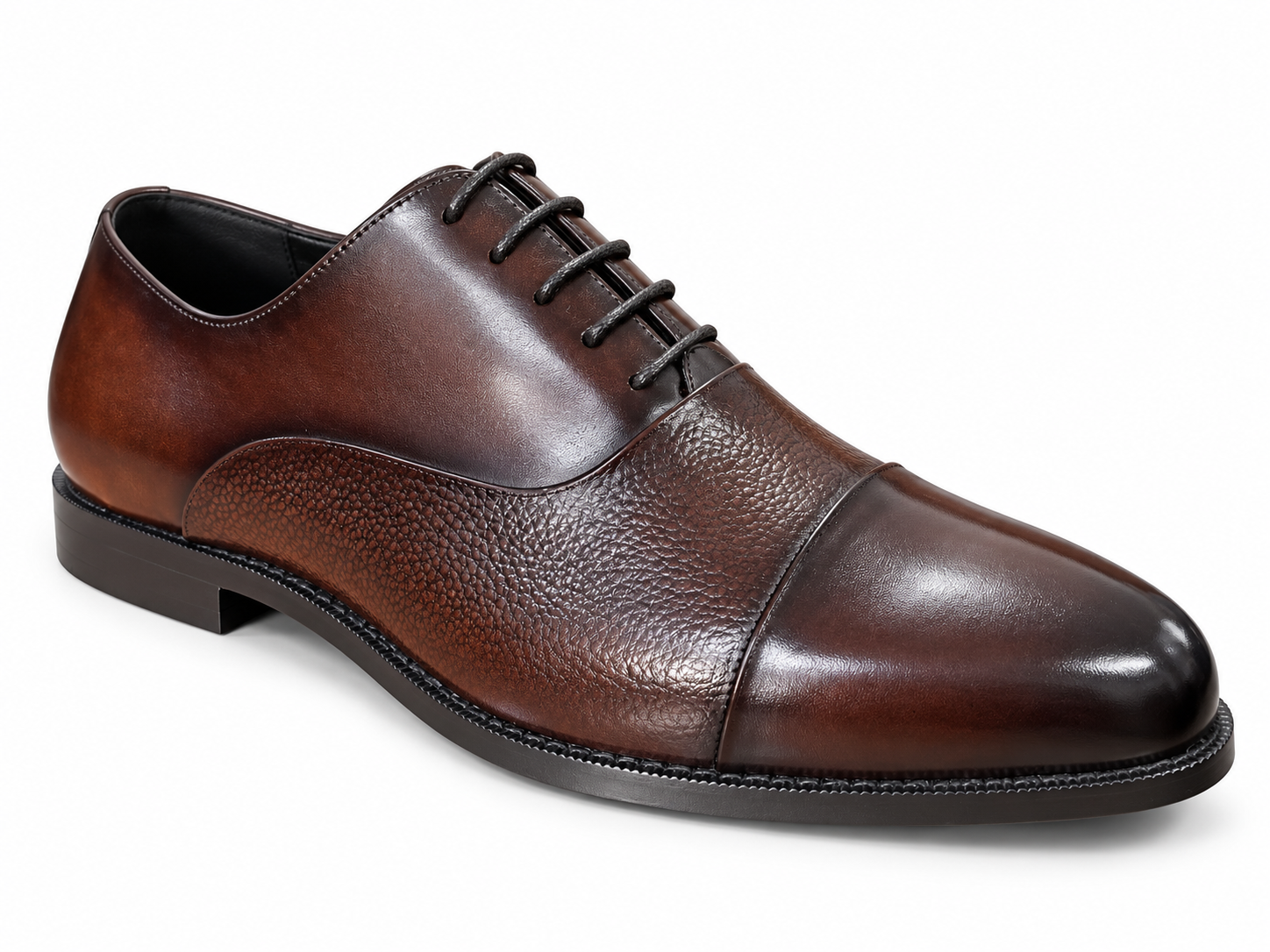 LANIBOLU Two-Texture Cap-Toe Lace-Up 6687-159 — Product view
